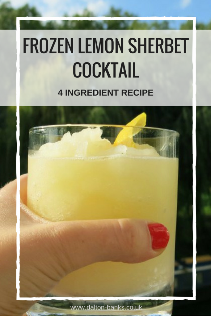 Frozen lemon and sherbet cocktail