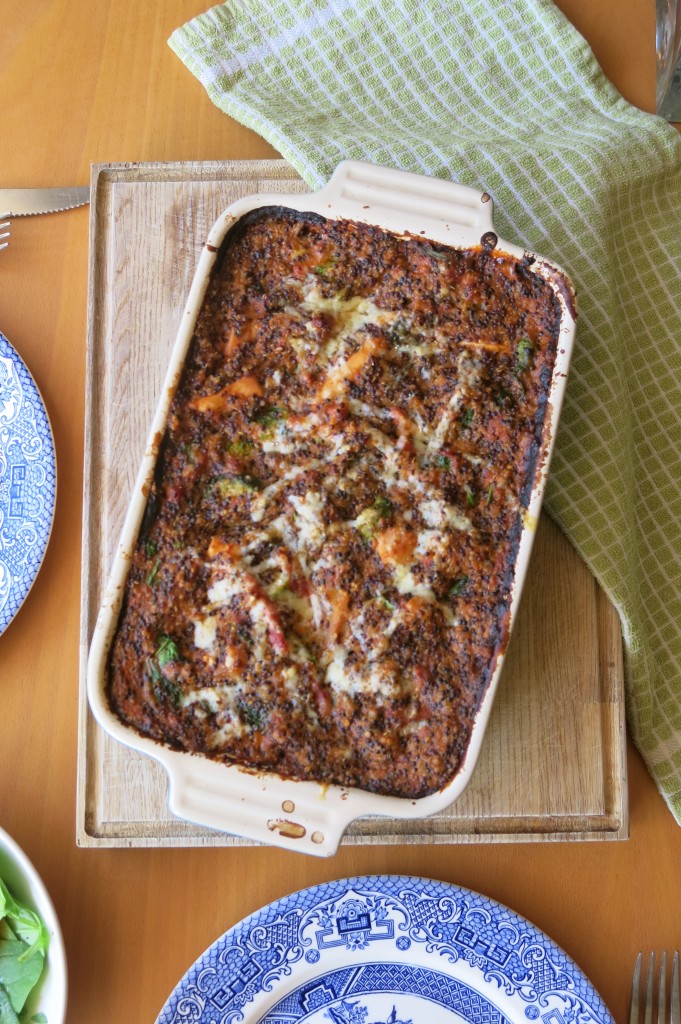 Chicken, Pancetta and Broccoli Quinoa Bake recipe