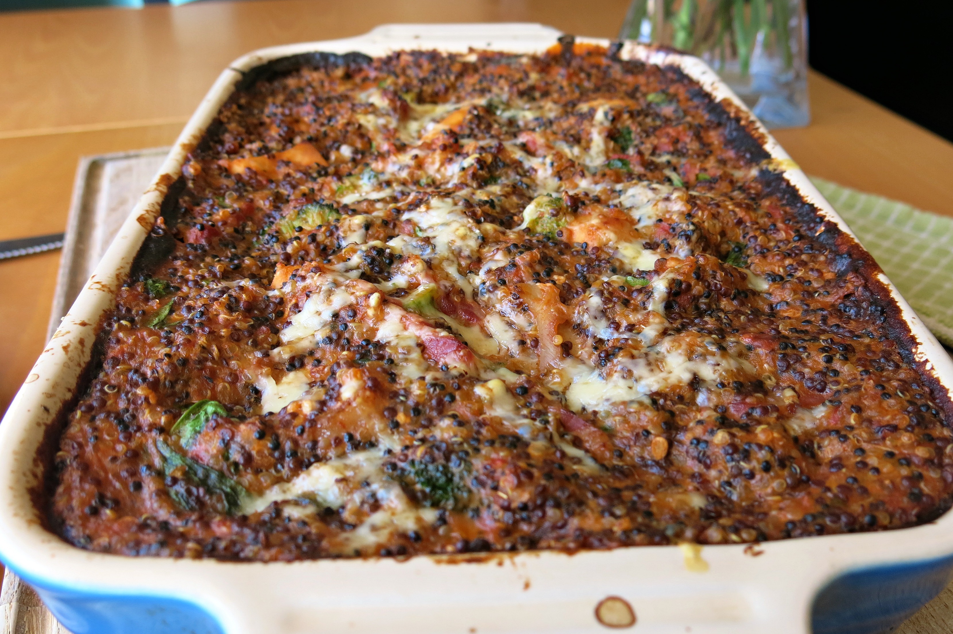 Chicken, Pancetta and Broccoli Quinoa Bake recipe