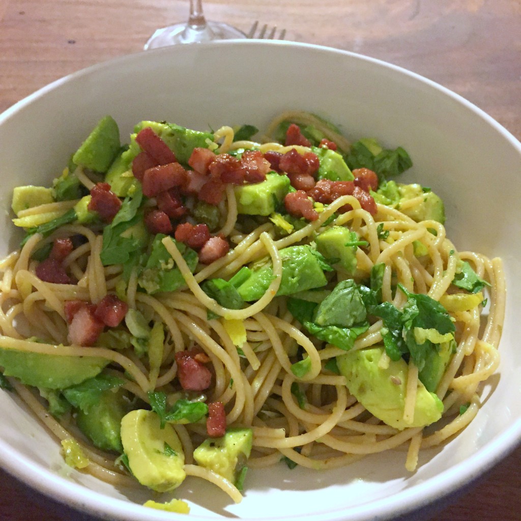Avocado and lemon zest spaghetti recipe 