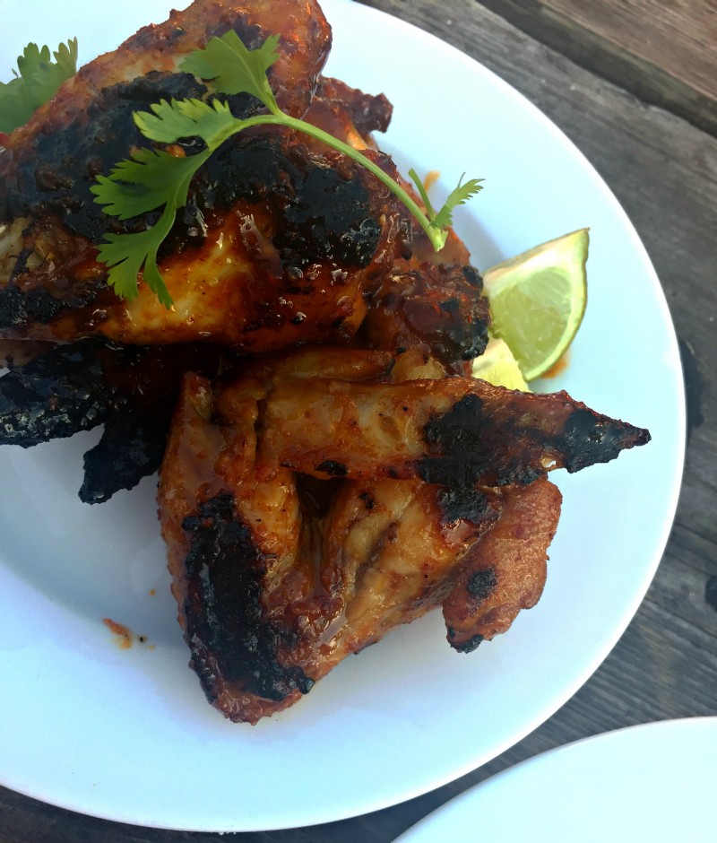 The very HOT hot wings from Frank's rooftop bar in London. They were juicy and delicious!