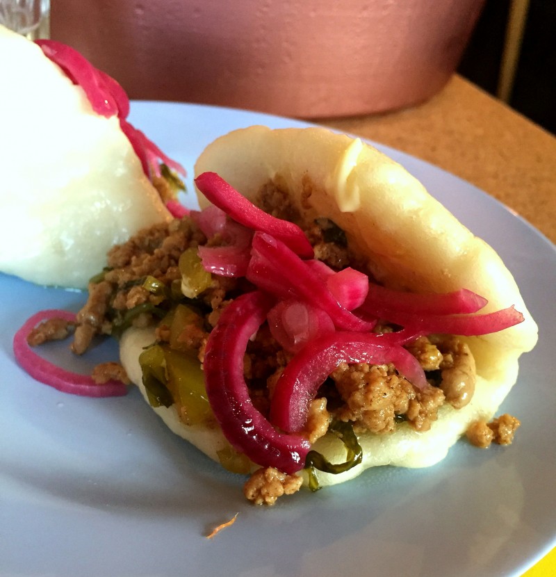 The pork mince bao at Ling Ling's supperclub with kewpie mayo was so delicious!