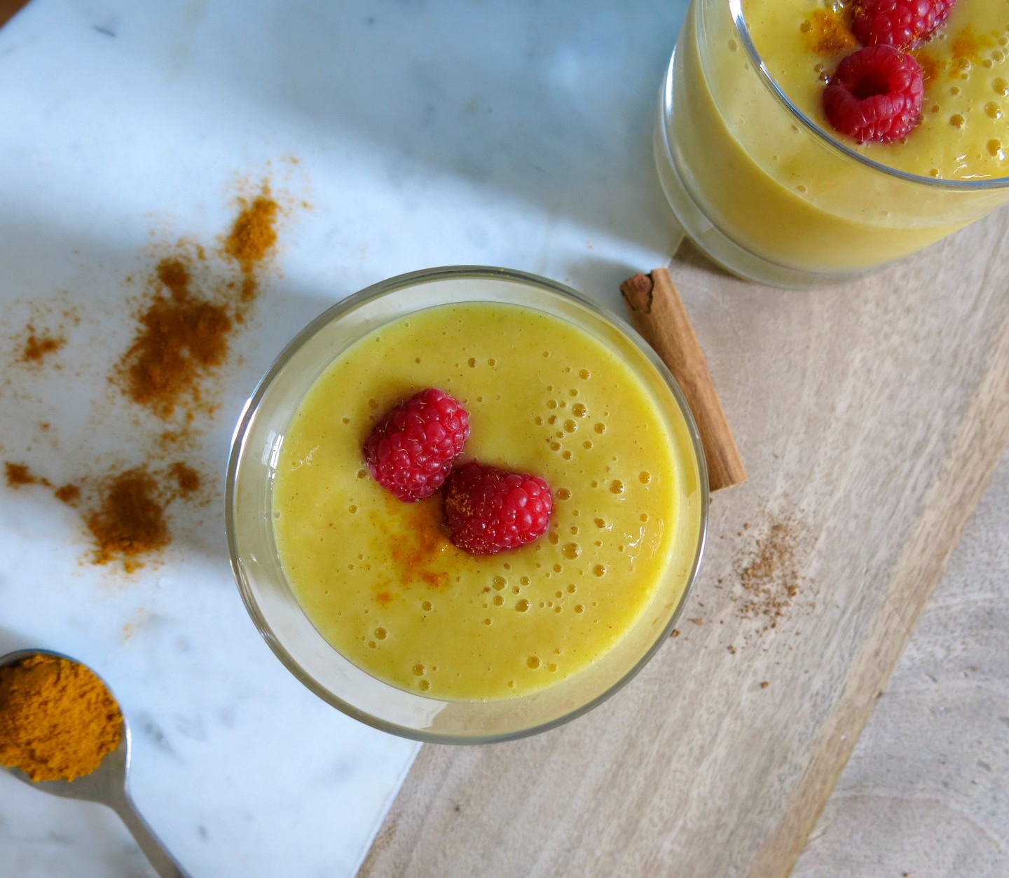 A delicious cooling turmeric smoothie recipe.