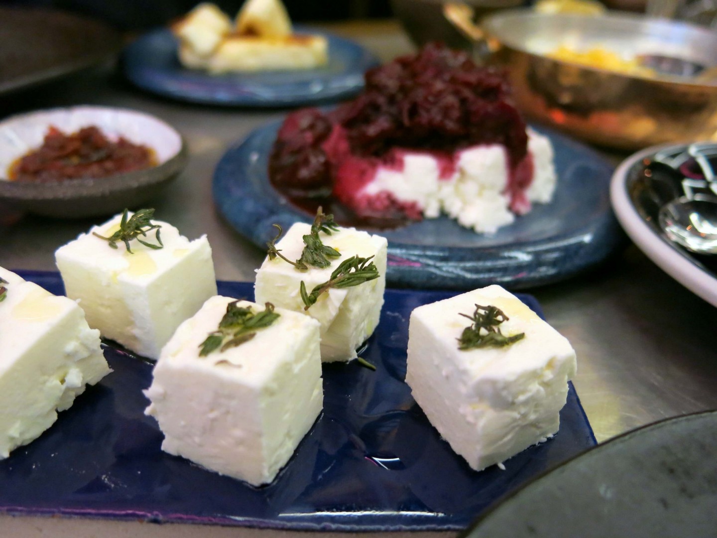 There are a variety of cheeses, jams and fruits on the brunch menu at Firedog.