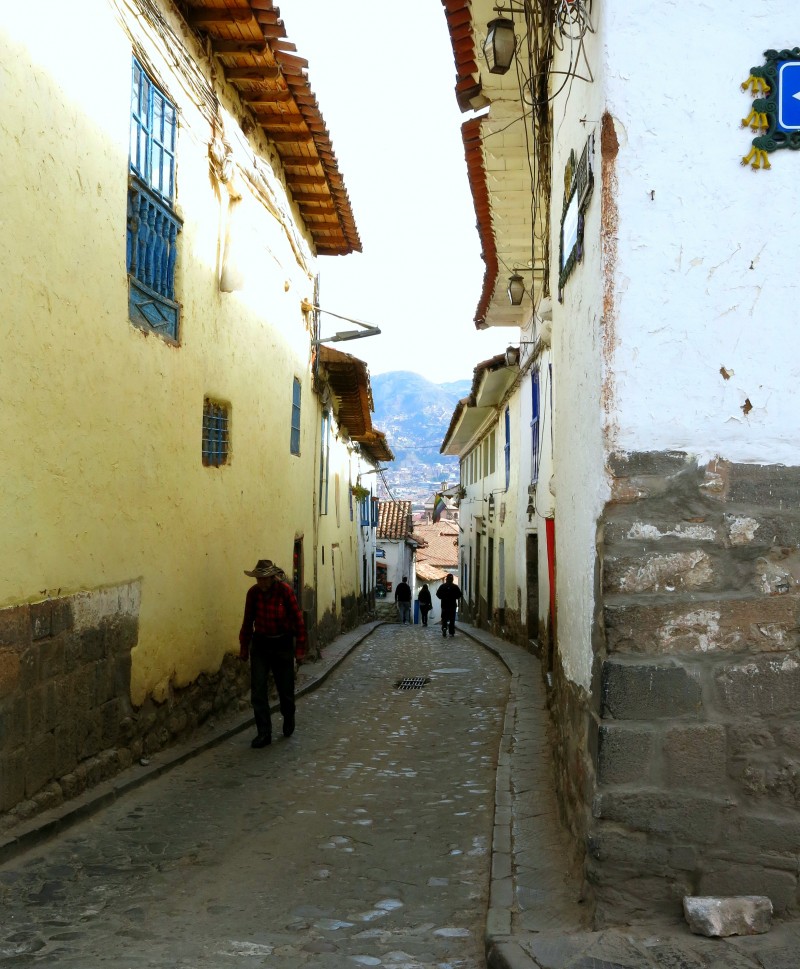 The cobbled streets of Cusco, Peru.