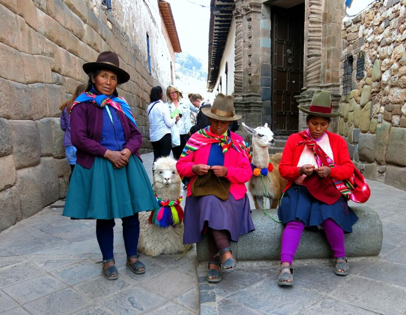 Inca women in Cusco Peru