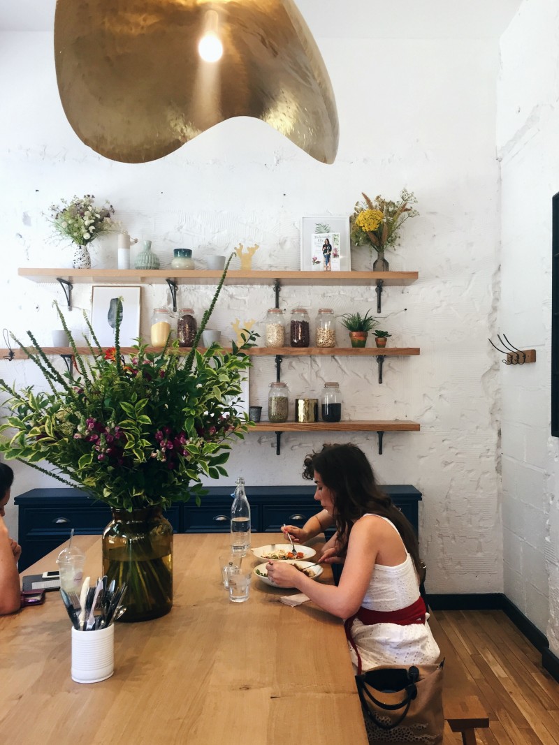 The beautiful interiors at The Mae Deli near Bond Street.