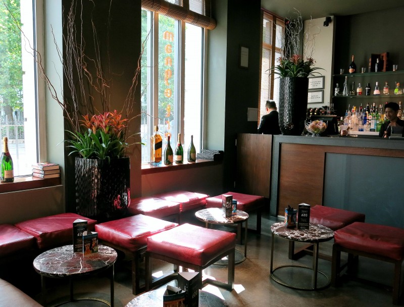 The spacious bar area at Thai restaurant Mango Tree in London.