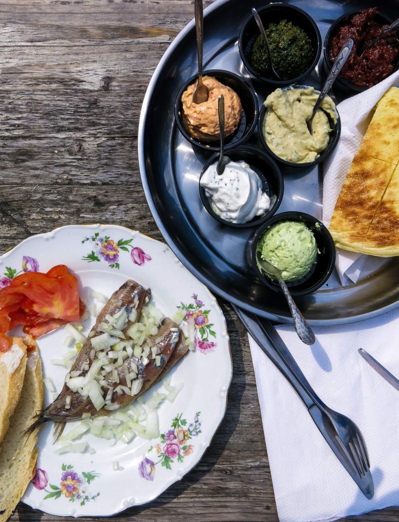 Just some of the delicious food available to eat at Fenix Food Factory in Rotterdam. This is an old warehouse with lots of food and drink stalls. Perfect for a summer afternoon.