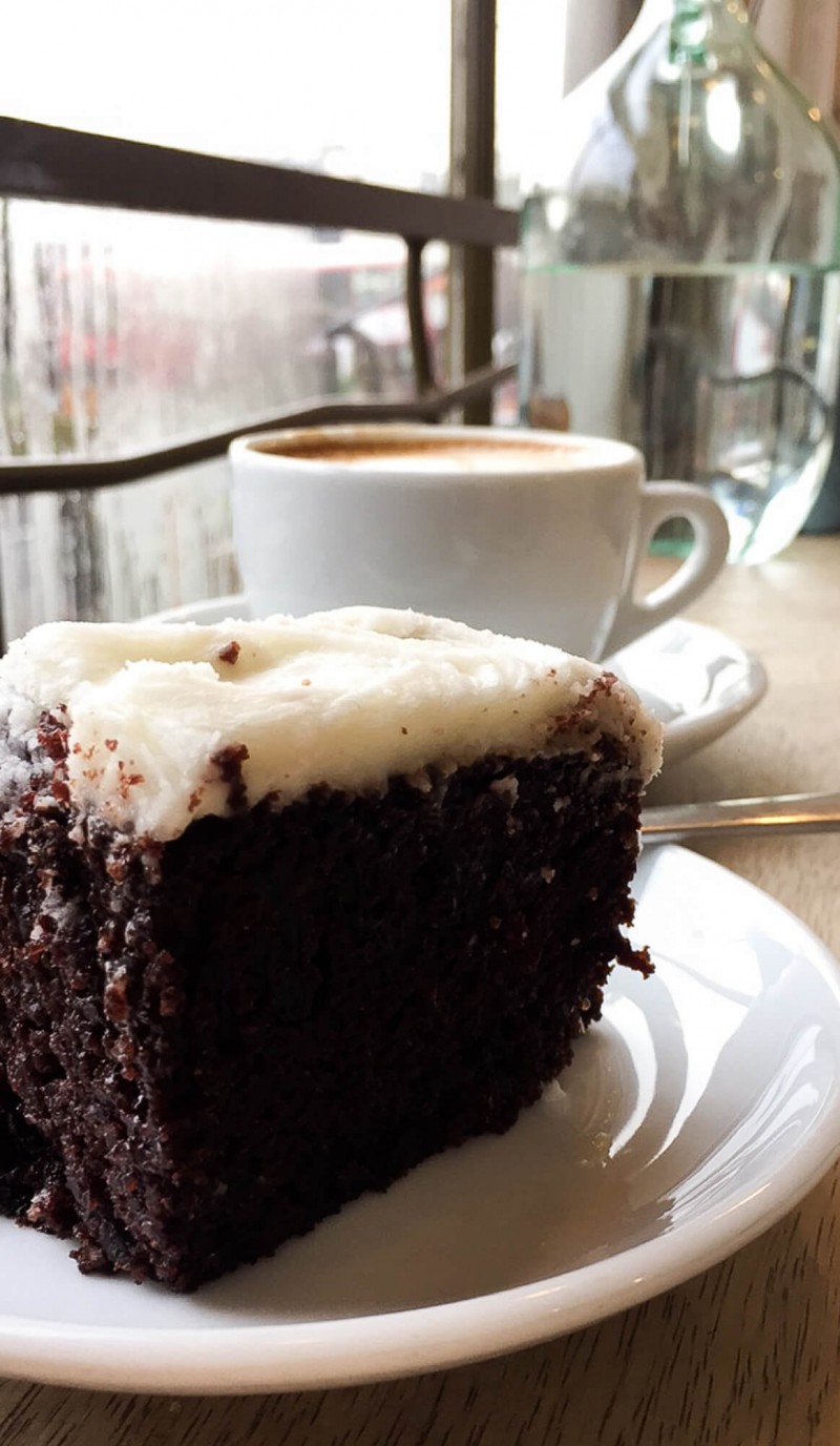 Luscious Guinness cake from St David Coffee House in Forest Hill.