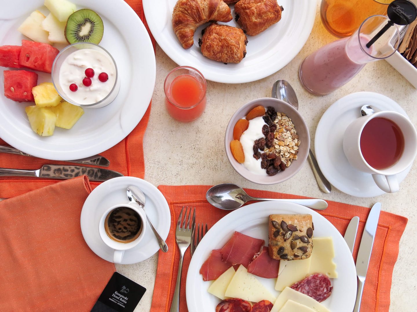 An incredible hotel breakfast at Kempinski Hotel Bahía, Spain