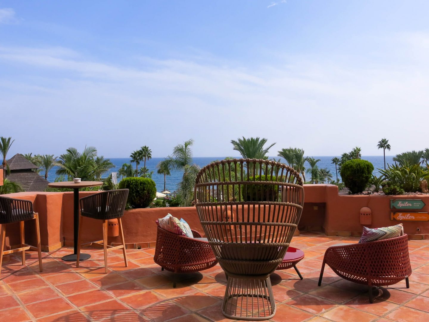 View of the sea from Kempinski Hotel Bahía, Spain. Luxury hotel near Marbella.